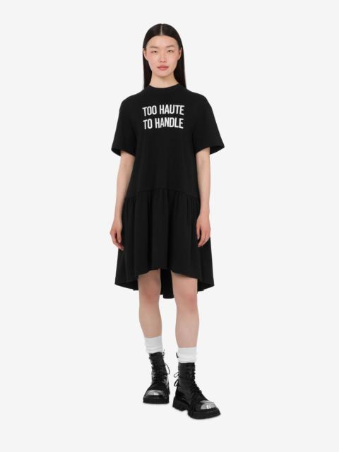 Moschino EMBROIDERED HEAVY COTTON DRESS