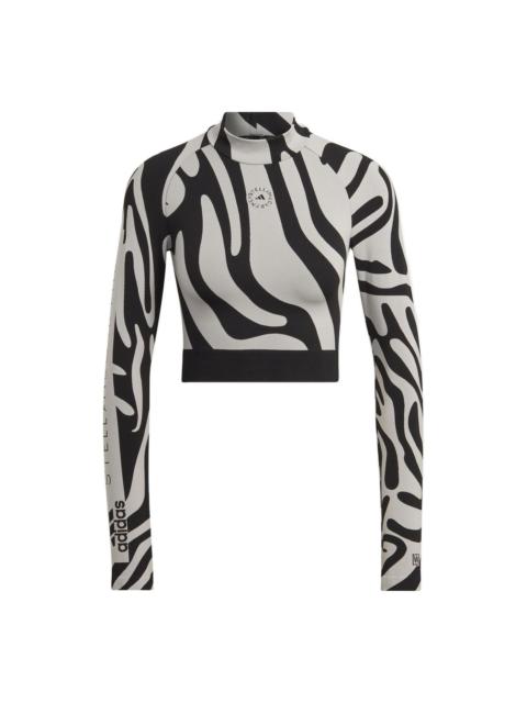 adidas (WMNS) adidas by Stella McCartney Seamless Wolford Crop Top 'White Black' HF3067