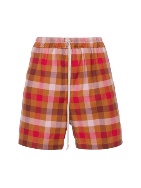 Rick Owens plaid-check cotton shorts