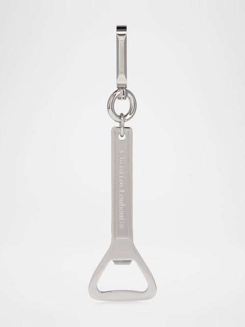 Christian Louboutin Men's Cl Logo-Engraved Brass Bottle Opener Keyring