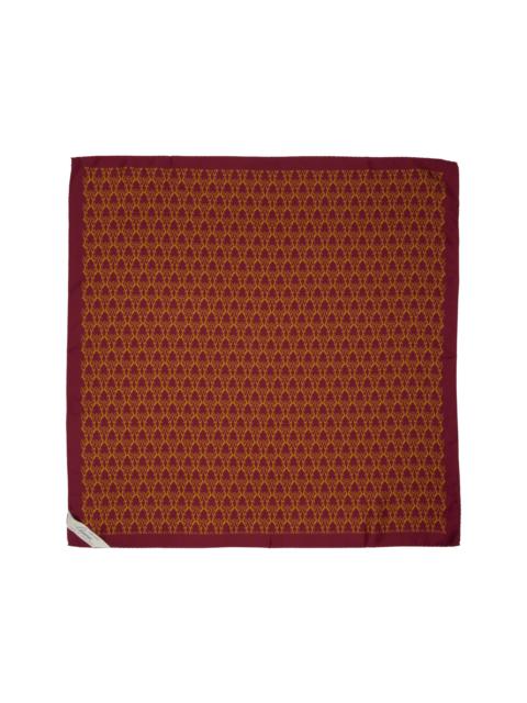 WILLY CHAVARRIA Burgundy Silk Scarf