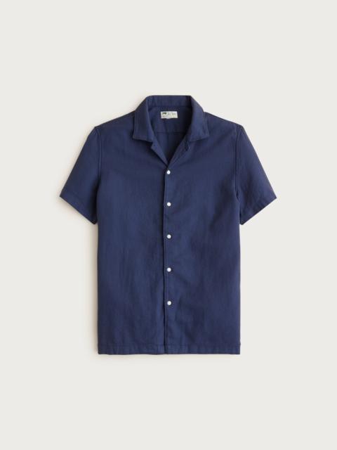 J.CREW Short-sleeve textured cotton camp-collar shirt