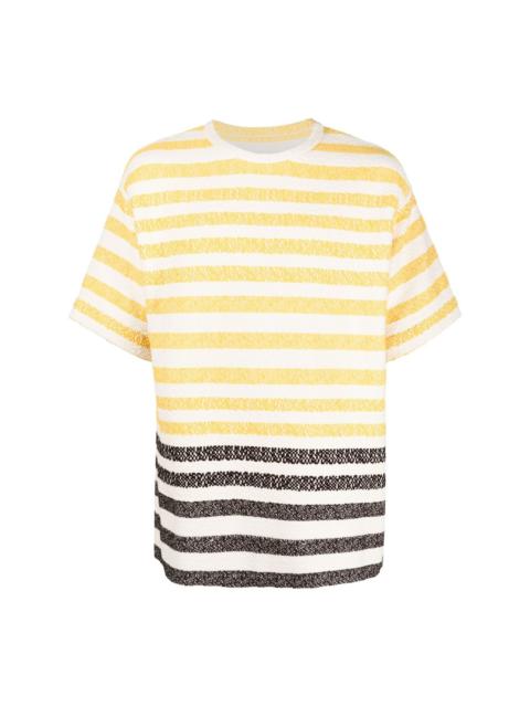Jil Sander textured striped T-shirt