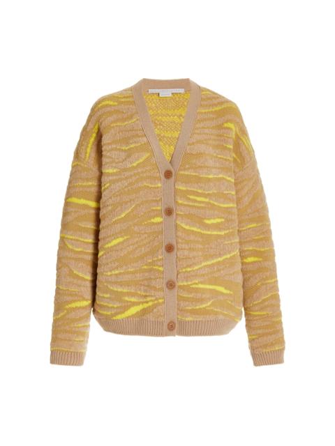 Stella McCartney Oversized Animal-Patterned Wool-Blend Cardigan animal