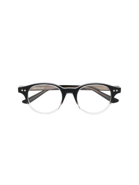 Montblanc gradient-effect round-frame glasses