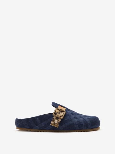 Burberry Check Denim Urchin Clogs