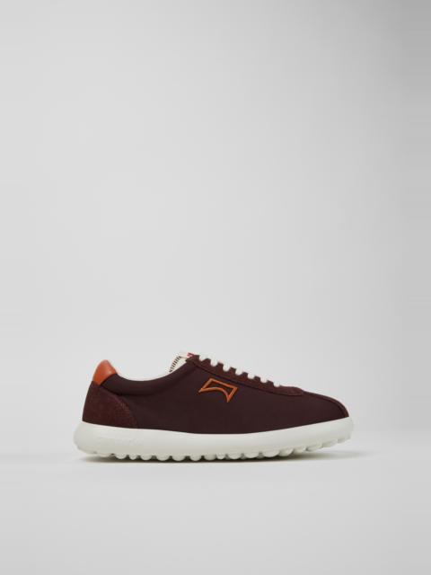 CAMPERLAB Burgundy Textile and Nubuck Sneakers for Men.