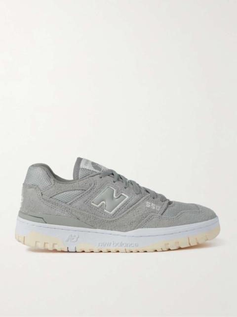 New Balance 550 Leather-Trimmed Suede and Mesh Sneakers