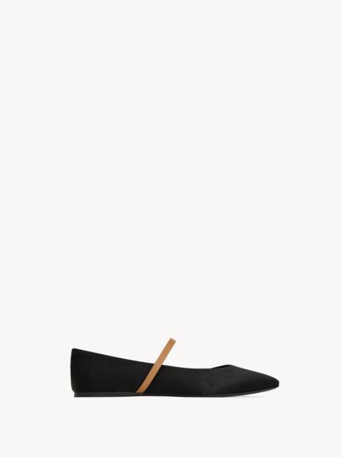 SAINT LAURENT GIO BALLET FLATS IN SATIN CREPE