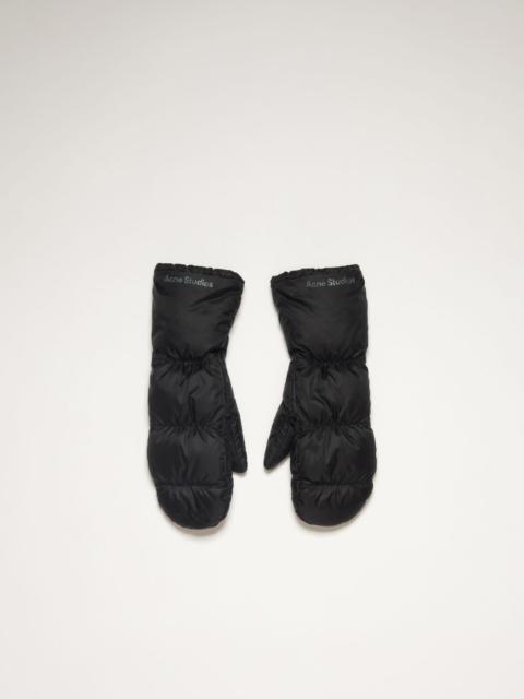 Acne Studios Quilted mittens black