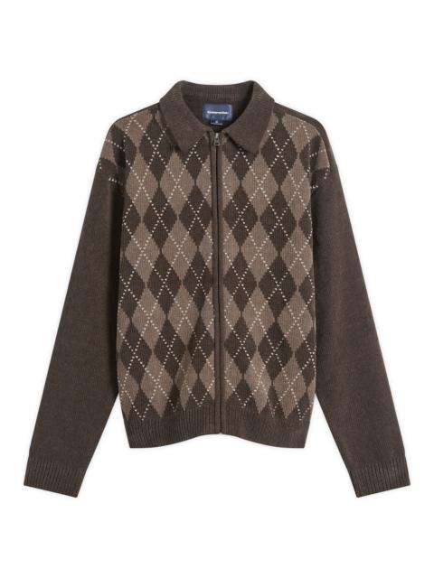 thisisneverthat® thisisneverthat Argyle Zip Knit Cardigan