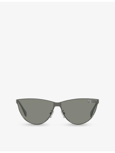 FENDI FE40138U Fendi Cut-Out Cat Eye-Frame Metal Sunglasses
