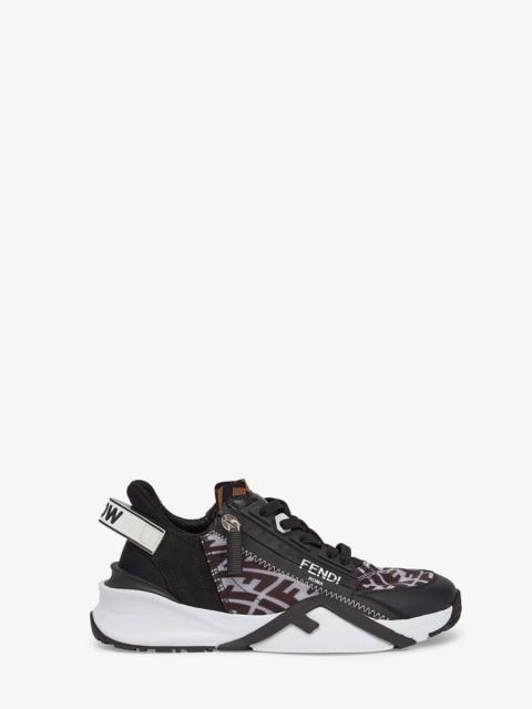 FENDI Black nylon low tops