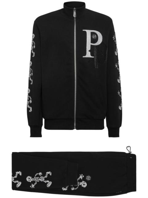 PHILIPP PLEIN skeleton-print jersey tracksuit