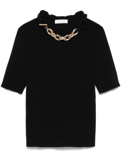 rabanne chain link-detail top