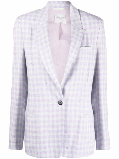forte_forte check-print blazer