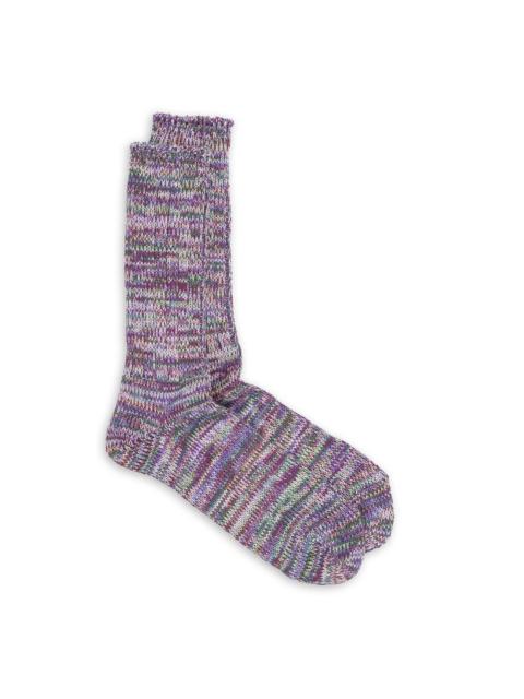 ANONYMOUSISM Anonymous Ism 5 Colour Mix Crew Sock Purple
