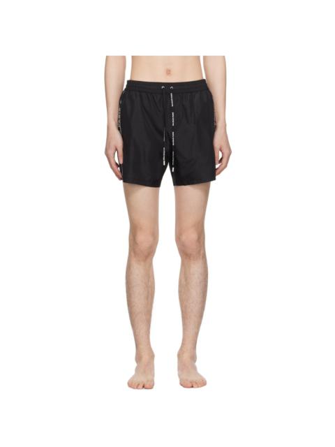 Balmain Black Printed Swim Shorts
