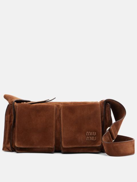 Miu Miu Utilitaire suede shoulder bag