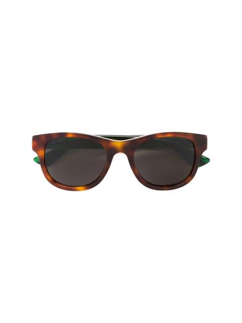 GUCCI Web detail tortoiseshell sunglasses