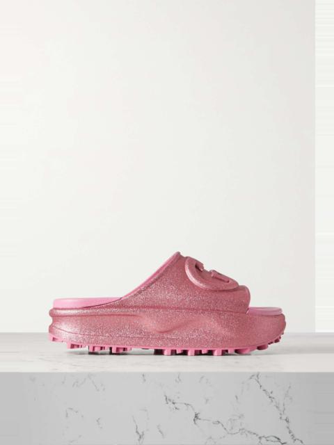 GUCCI 여자의 연동 G 슬라이드 샌들
