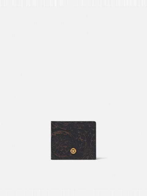 VERSACE Lasered Barocco Leaf Wallet