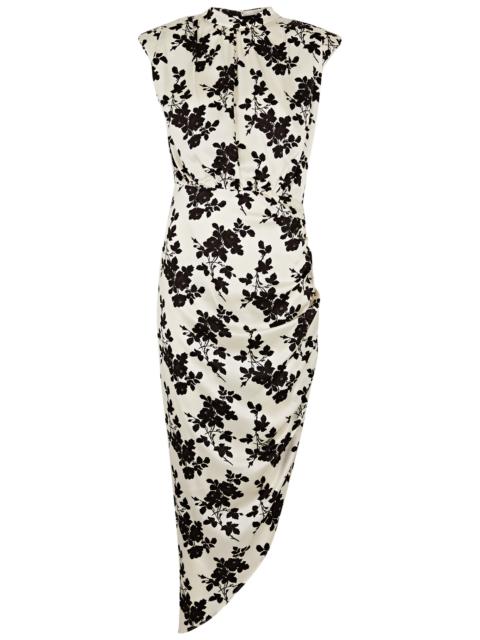 Kendall floral-print stretch-silk midi dress