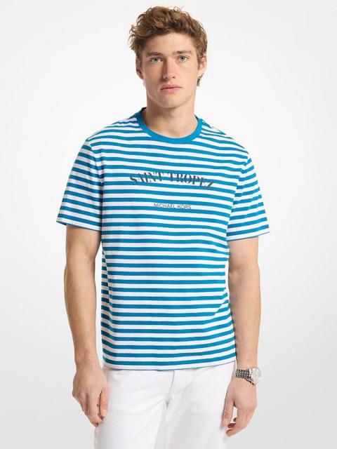 MICHAEL KORS Saint Tropez Striped Cotton Jersey T-Shirt