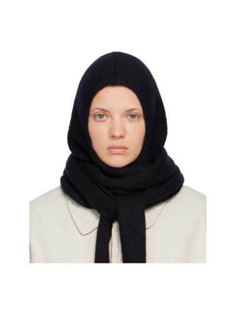 CASEY/CASEY Black Softy Hooded Scarf