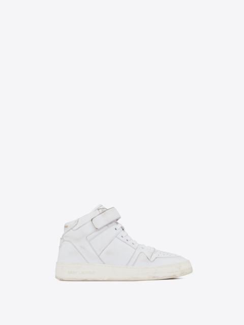 SAINT LAURENT lax sneakers in washed-out effect leather