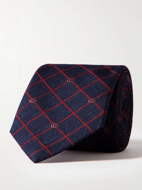 7cm Logo-Jacquard Silk and Wool-Blend Tie