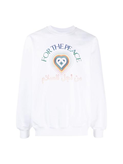 Peace Gradient-print cotton sweatshirt