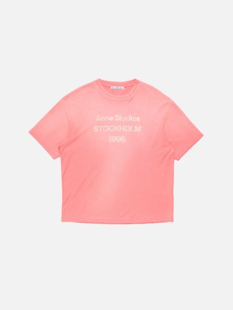 Acne Studios Sprayed logo t-shirt - Tango pink