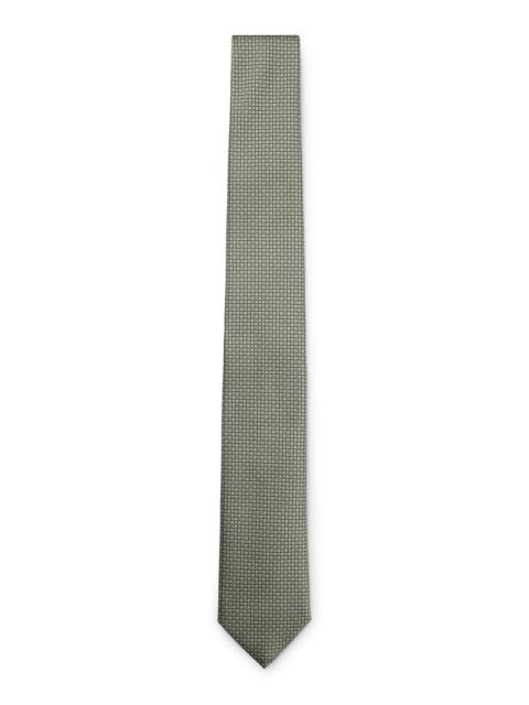 BOSS SILK-BLEND TIE WITH JACQUARD PATTERN