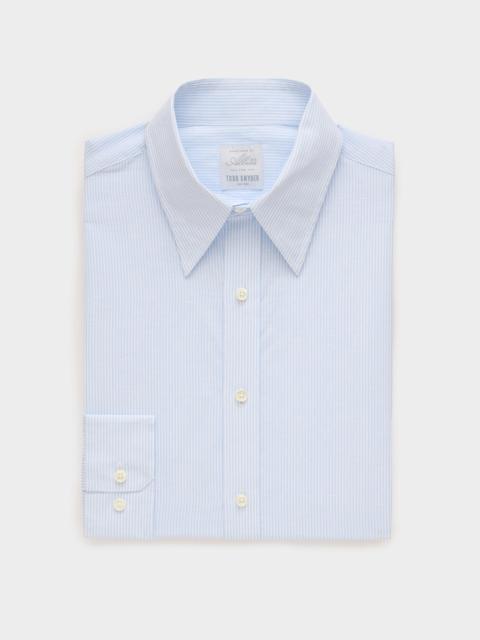 TODD SNYDER Italian Cotton-Linen Long Point Collar Dress Shirt