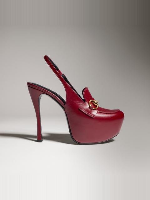 GUCCI Women's platform slingback with Horsebit