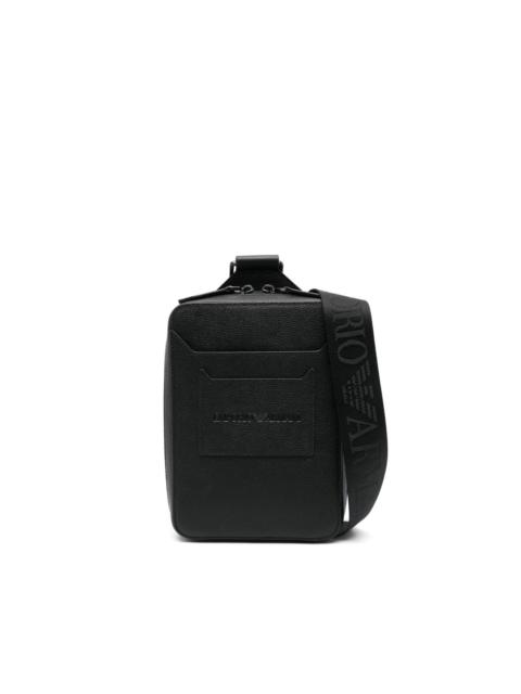 EMPORIO ARMANI leather messenger bag
