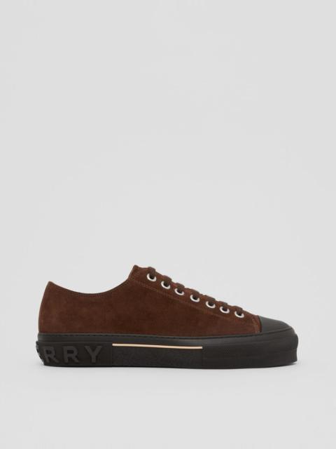 Burberry Logo Detail Suede Sneakers