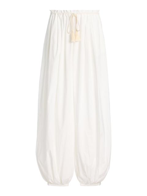 The Garment Bazaar Wide-Leg Cotton Pants white