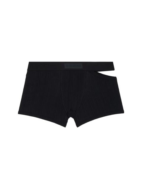 LGN LOUIS GABRIEL NOUCHI Black Asymmetrical Opening Cotton Boxer Briefs