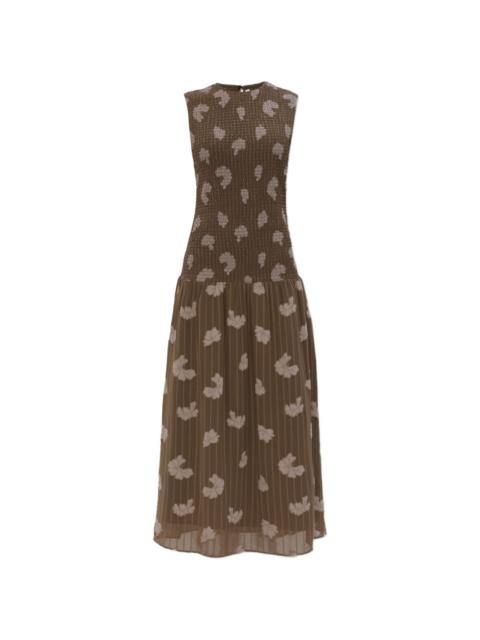SAMSØE SAMSØE Safrida shirred floral-print midi dress