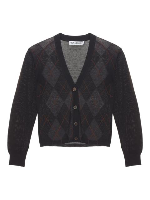 Our Legacy Ivy argyle-pattern cardigan