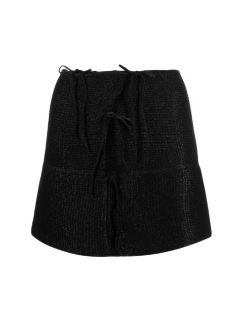 A. ROEGE HOVE EMMA FLARED MINI SKIRT - BLACK