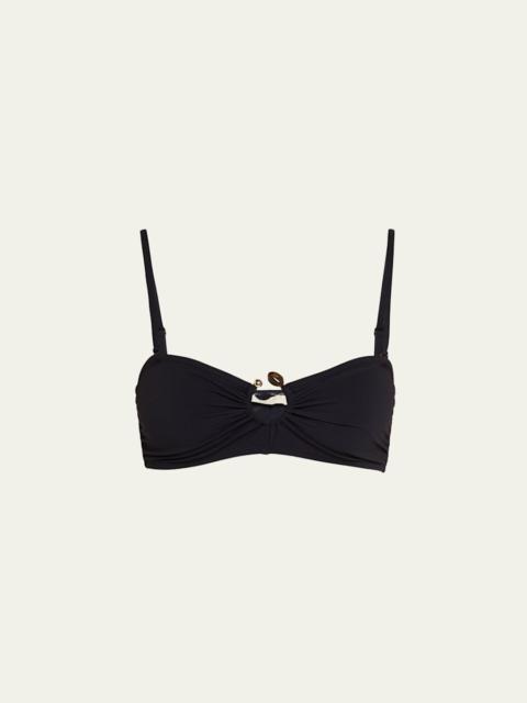 ULLA JOHNSON Corfu Bandeau Bikini Top