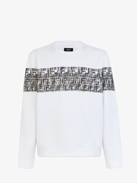 FENDI White cotton sweatshirt