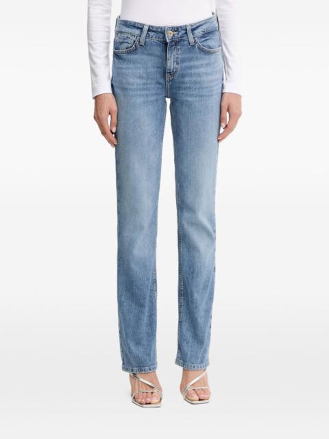 GUESS USA triangle-logo straight-leg jeans
