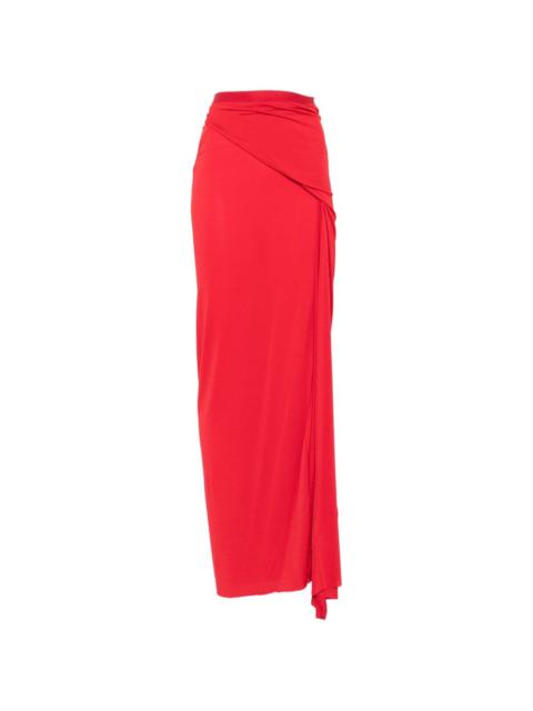 Rick Owens Lilies draped-detail maxi skirt