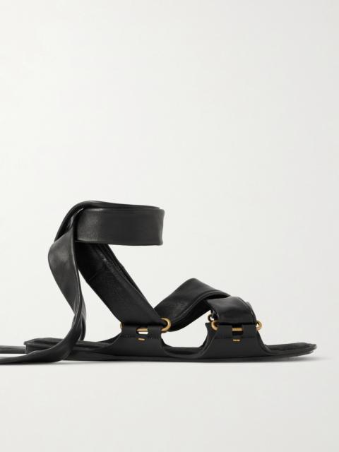 KHAITE Boden Tie-detailed Leather Sandals