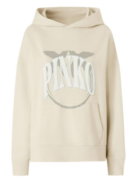 PINKO logo-print hoodie