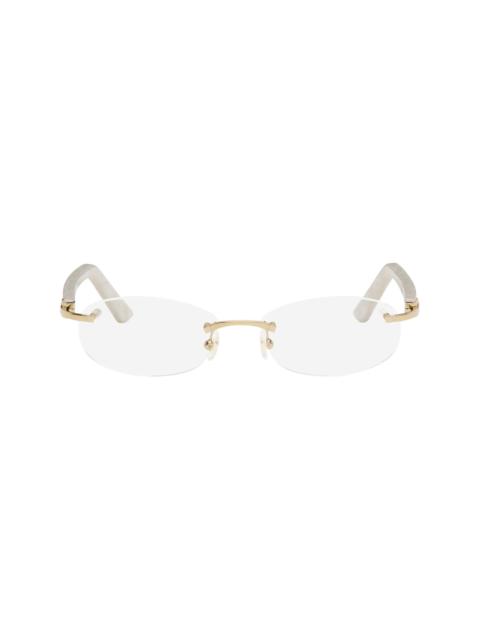 Cartier Gold Elongated C de Cartier Glasses